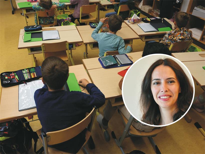 Carla Carvalho, Präsidentin der Nationalen Vertretung der Eltern von Schülerinnen und Schülern, spricht bei Veranstaltung