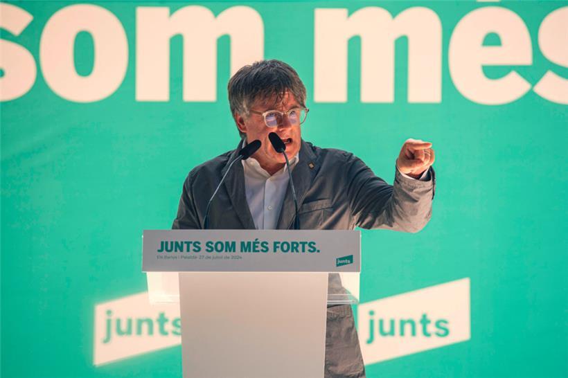 Carles Puigdemont bei einer Veranstaltung im Juli im Südwesten Frankreichs
