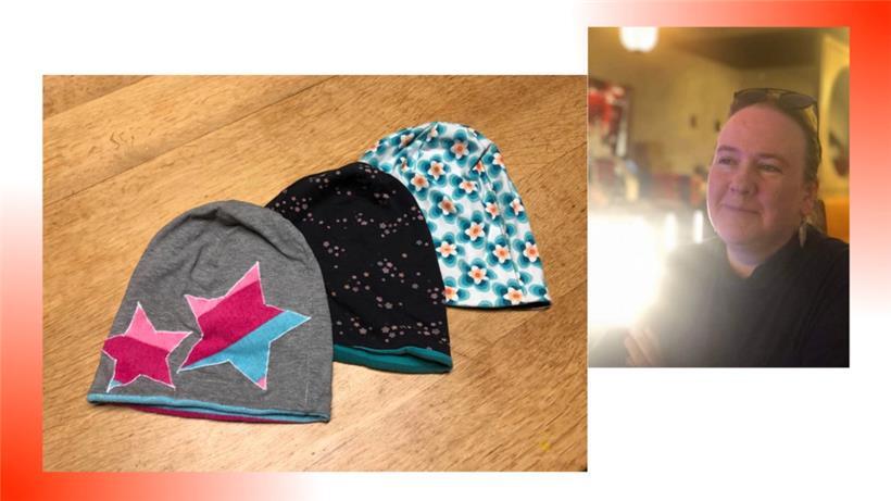 Carmen arbeitet gerne mit Stoffresten und Upcycling
