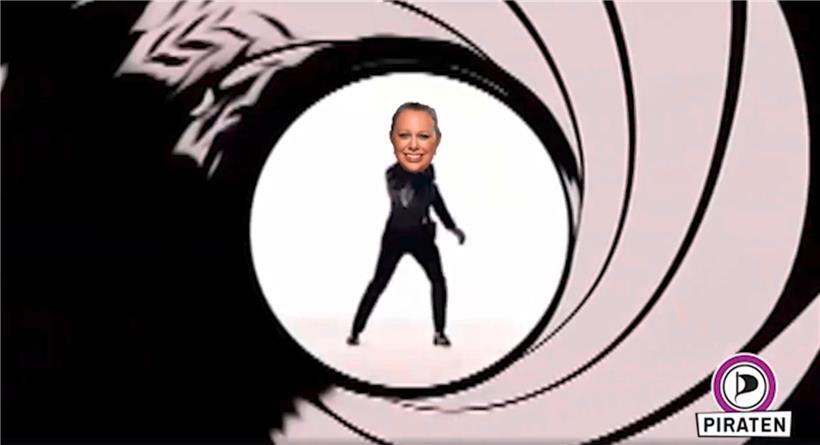 Carole Dieschbourg schießt im Video der Piratenpartei zuerst
