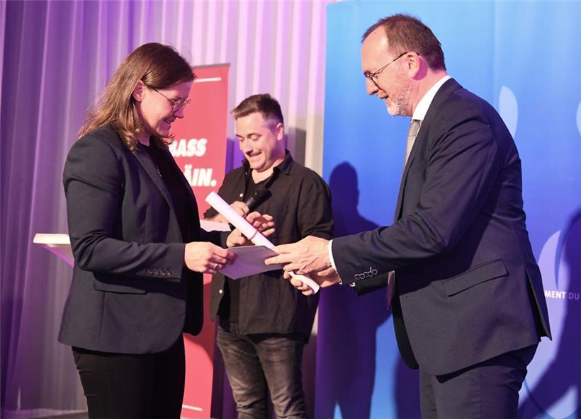 Caroline André, Präsidentin und Trainerin des Differdinger Boxvereins, wurde für ihren Einsatz geehrt

