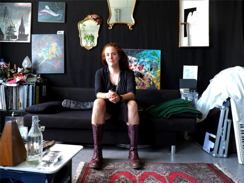 Catherine Lorent dans son studio à Berlin
