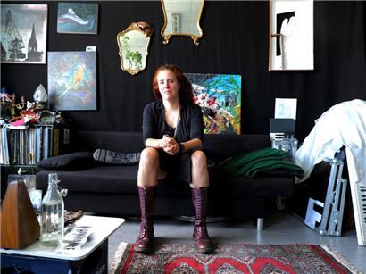Catherine Lorent dans son studio à Berlin
