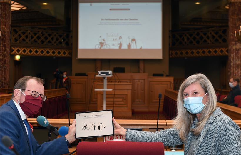 Chamber-Präsident Fernand Etgen und Kommissionspräsidentin Nancy Kemp-Arendt
