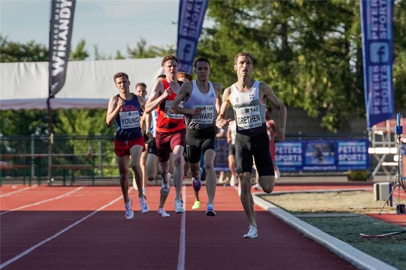 Charel Grethen gewann das 1.500-m-Rennen mit einer erneut starken Zeit von 3:36.94 
