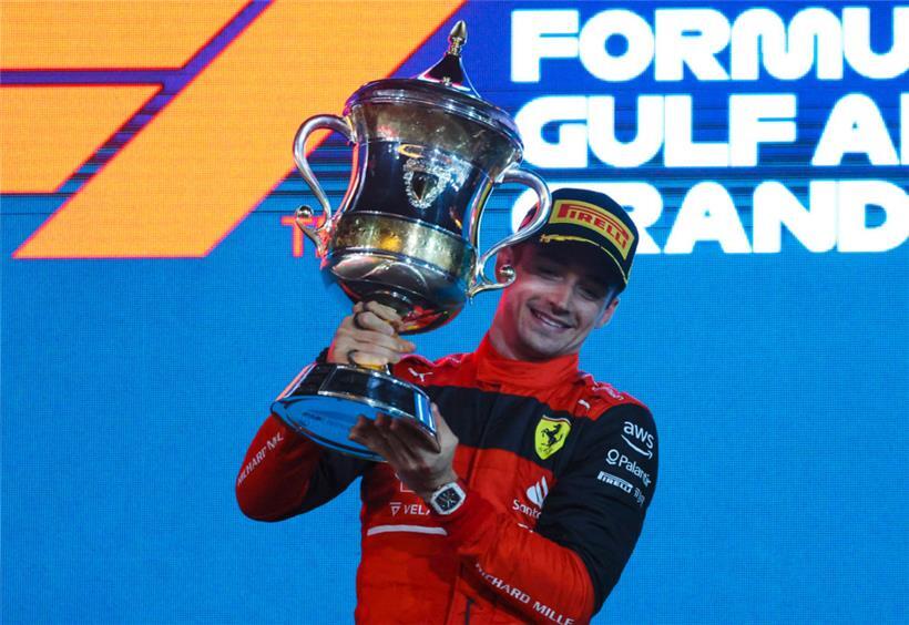 Charles Leclerc durfte am Sonntag in Bahrain jubeln
