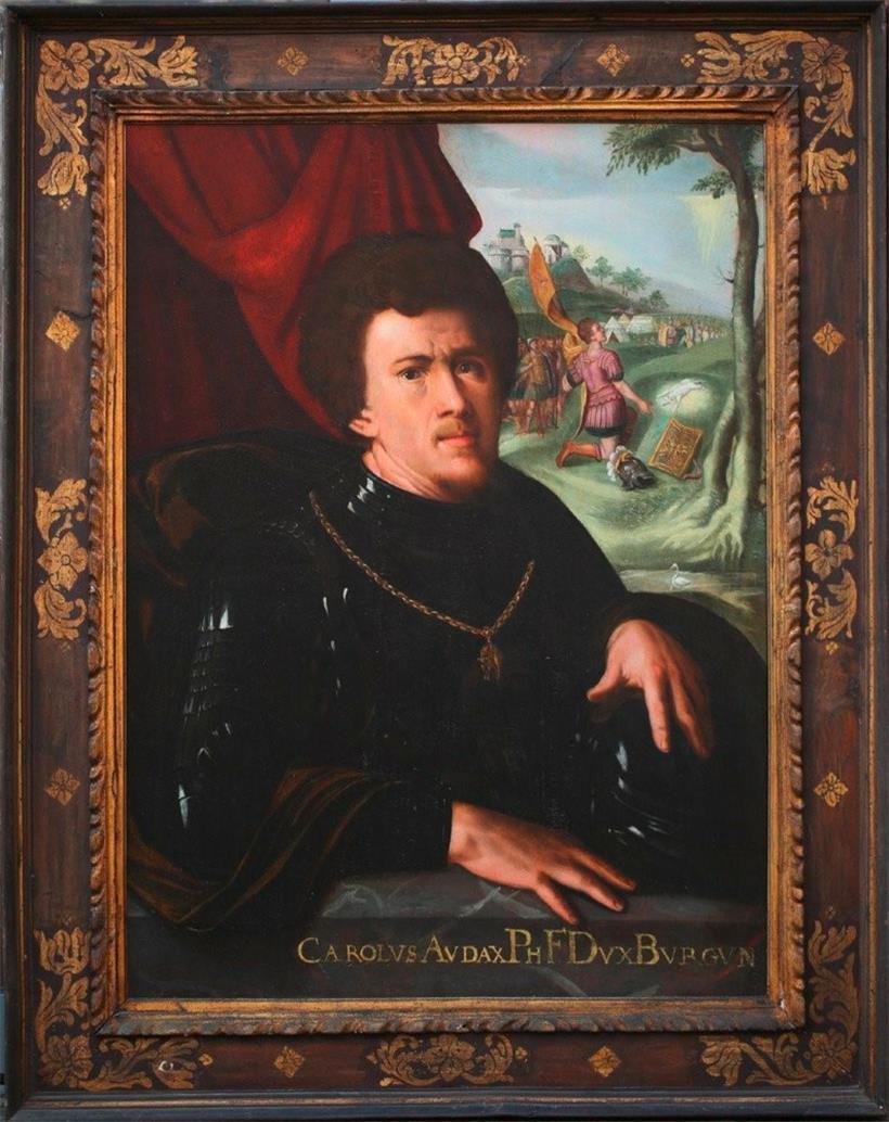 Charles le Téméraire, d’après Giovanni di Niccolo de Luteri, 124 x 99 cm (avec cadre)
