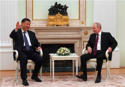 Chinas Präsident Xi Jinping traf gestern Wladimir Putin im Kreml
