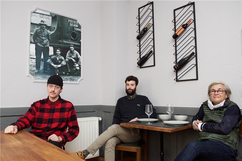 Chris Diederich (l.), Daniel Zenari und Doris De Paoli planen seit einem Jahr an der Eröffnung ihres eigenen Restaurants
