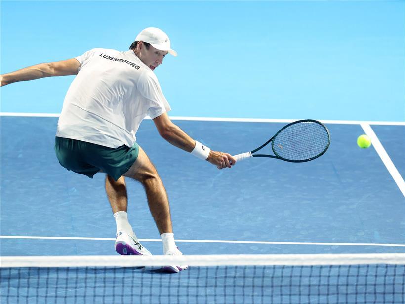 Chris Rodesch erzielt am Samstag die entscheidende 1:0-Führung im Fußballspiel