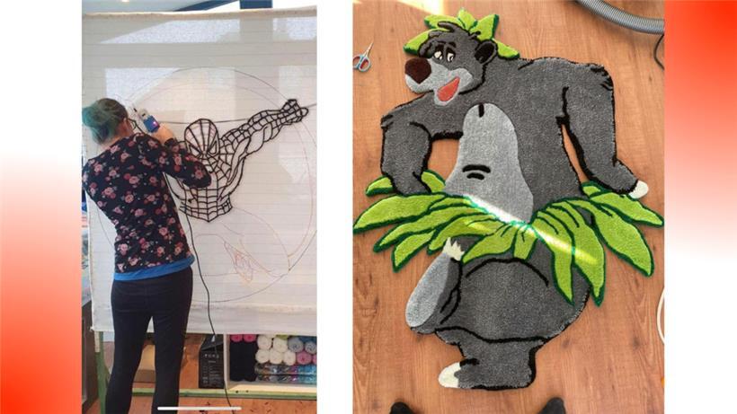 Christelle und ihre farbenfrohen Teppiche
