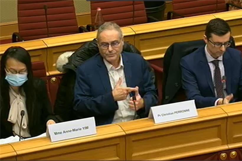 Christian Perronne in der Luxemburger Abgeordnetenkammer
