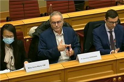 Christian Perronne in der Luxemburger Abgeordnetenkammer
