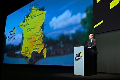 Christian Prudhomme hat am Dienstag eine Tour, die zu hundert Prozent in Frankreich stattfindet, für 2025 vorgestellt
