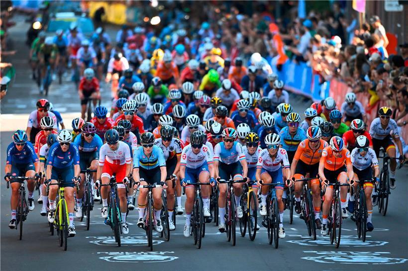 Christine Majerus (erste Reihe) war stets gut positioniert, am Ende fehlte jedoch die Kraft
