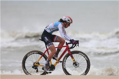 Christine Majerus zeigte im Sand von Ostende eine starke Leistung
