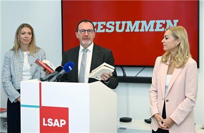 Claire Delcourt, Georges Engel und Taina Bofferding haben in den vergangenen Monaten eigenen Angaben zufolge mindestens vier Bücher zum Thema Armutsbekämpfung gelesen
