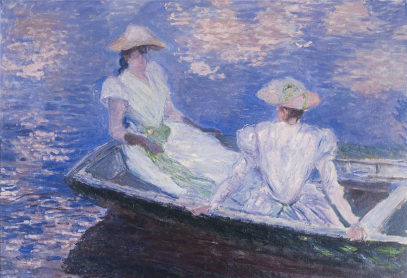 Claude Monet, Sur le bateau („Jeunes filles en barque“), 1887, Öl auf Leinwand, 145,5 x 133,5 cm
