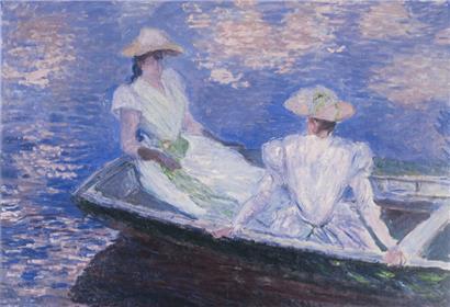 Claude Monet, Sur le bateau („Jeunes filles en barque“), 1887, Öl auf Leinwand, 145,5 x 133,5 cm
