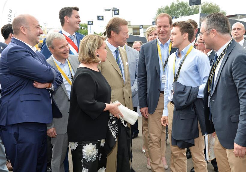Claude Rach (Zweiter von rechts) empfing 2017 in Mondorf Großherzog Henri und dessen Frau Maria Teresa
