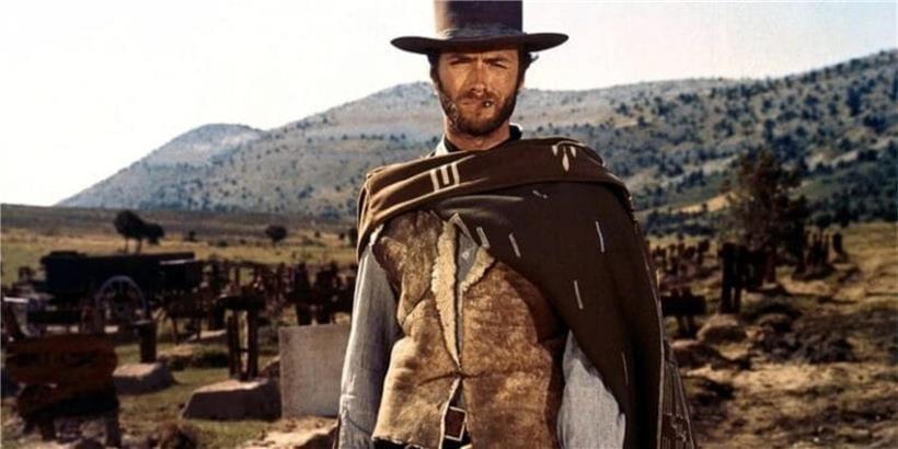 Clint Eastwood als der Blonde Mann ohne Namen aus dem klassischen Westernfilm