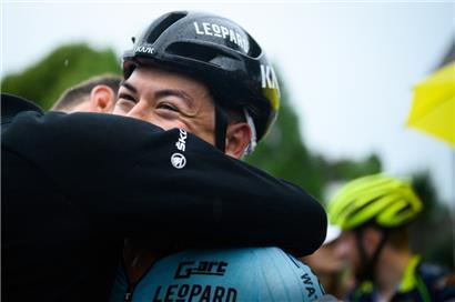 Colin Heiderscheid konnte sein Glück im Ziel kaum fassen
