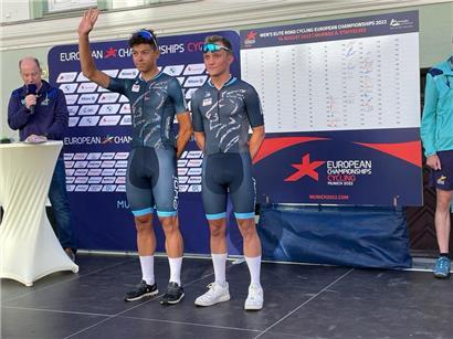 Colin Heiderscheid  (l.) und Cédric Pries (r.) waren die beiden einzigen Luxemburger am Start in München

