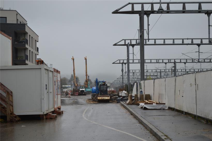 „Colmar-Usines“ ist derzeit ein Umschlagplatz für Baumaterial
