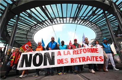 Cortège de 1er mai hier à la place de l’Homme de Fer à Strasbourg
