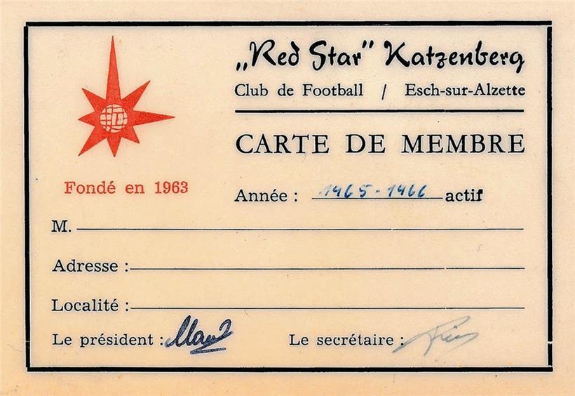 D’Memberskaart vum Red Star
