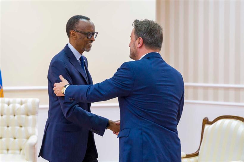 DP-Premierminister Xavier Bettel vor drei Jahren mit dem ruandischen Präsidenten Paul Kagame
