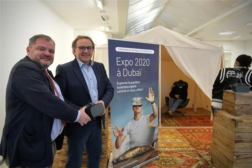 Dan Codello (l.), bei der Escher Gemeinde für grenzüberschreitende Zusammenarbei...
