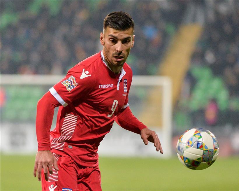 Dan Da Mota im Trikot der Luxemburger Nationalmannschaft
