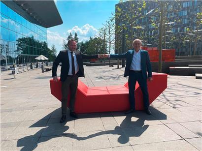 Dan Jorgensen, Minister für Klima, Energie und Versorgung von Dänemark, und Claude Turmes, Luxemburgs Minister für Energie
