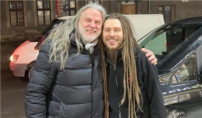 Daniel M. Porcedda und sein Sohn Thierry beim Zusammentreffen in Chisinau, der moldawischen Hauptstadt. 
