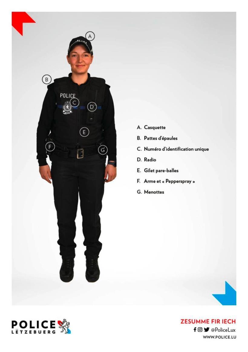 Darstellung einer Luxemburger Polizistin
