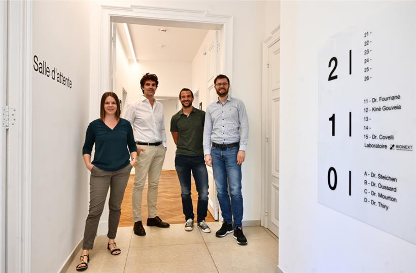 Das Ärzteteam – vier Freunde: Emmanuelle Mourton, Guillaume Steichen, Didier Oussard, Cédric Thiry (v.l.n.r)
