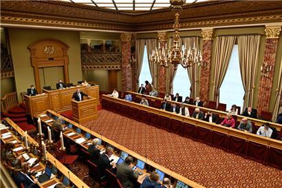 Das Archivbild zeigt einen Blick ins Parlament

