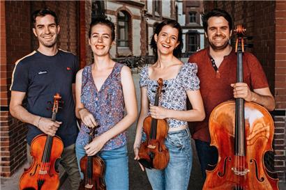 Das Aris Quartett aus Frankfurt spielt bei der ersten Ausgabe des „Concert gourmand“ in der „Schmëdd“ auf
