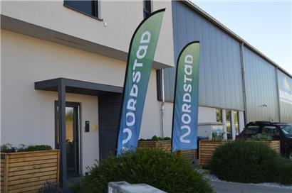 Das Büro des „Nordstad“-Syndikats wurde im Gebäude eines Baumaterialhandels in der Industriezone auf Fridhaff eingerichtet
