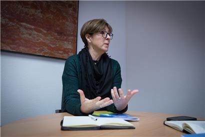 Das Büro von Schulmediatorin Lis De Pina gilt als letzte Instanz bei Streitigkeiten in der Schule
