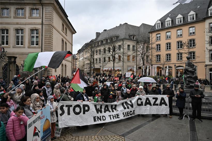 Das CPJPO organisiert in Luxemburg Proteste und Aktionen gegen den Krieg in Gaza

