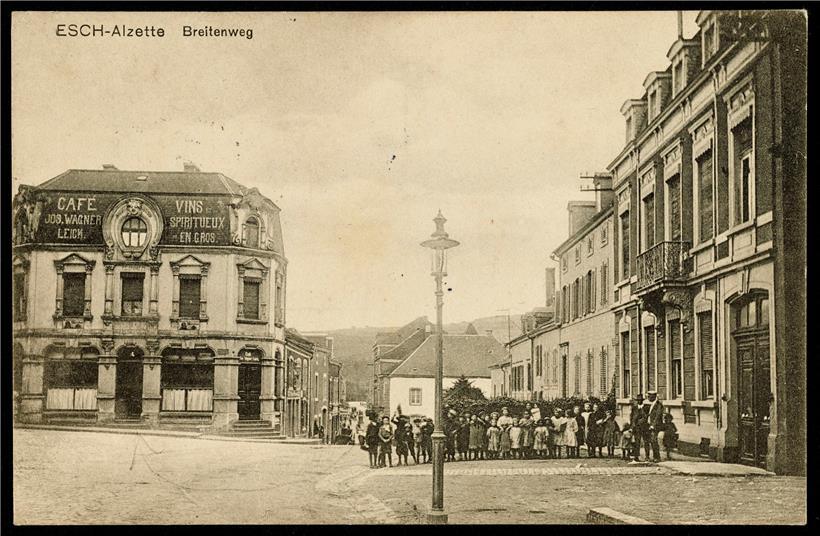 Das Café Jos. Wagner-Leick auf einer Postkarte von 1905
