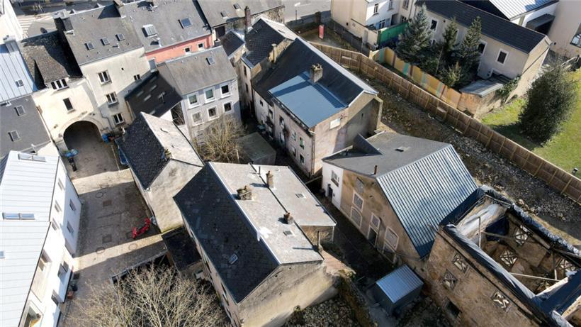 Das Eingangstor ganz oben links im Bild war einer der Eingänge zum Schloss