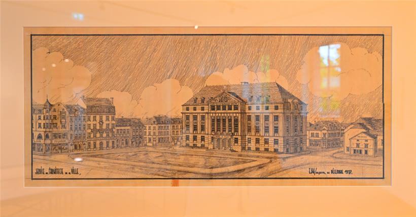 Das Escher Rathaus inmitten einer historisch-harmonischen Kulisse. Leider sieht ...