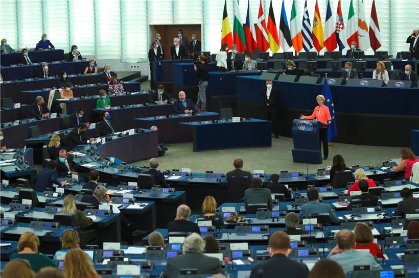 Das Europäische Parlament tagt trotz coronabedingter Maßnahmen wieder in Straßburg
