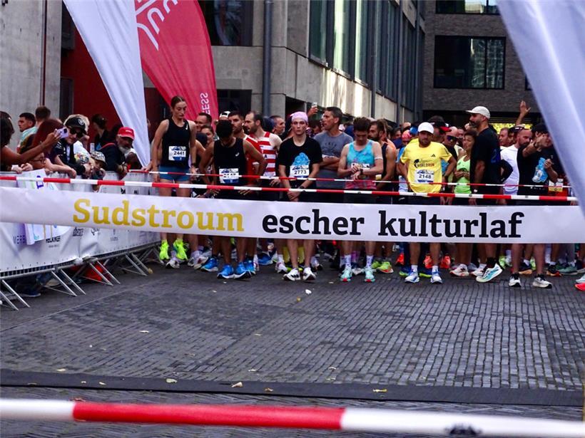 Das Feld kurz vor dem Start der 10 km