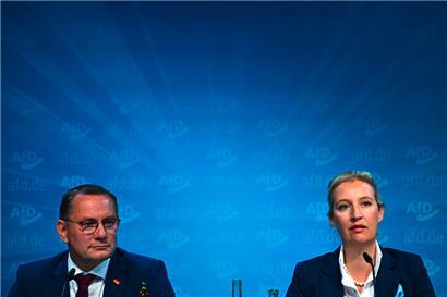 Das Führungsduo der AfD: Tino Chrupalla (l.) und Alice Weidel
