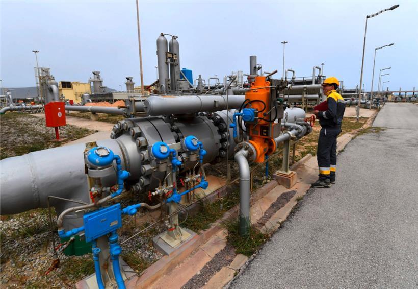 Das Gas aus Algerien fließt über die Transmed-Pipeline durch das tunesische El-Haouaria nach Italien
