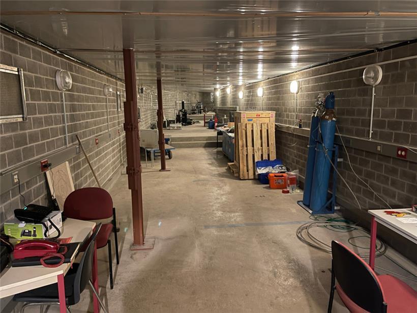 Das Labor in der Gipsmine
